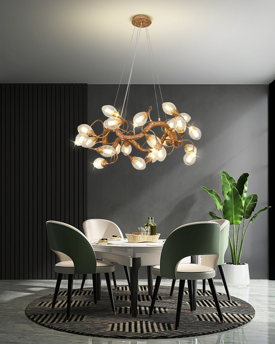 Lotus Brass Chandeliers