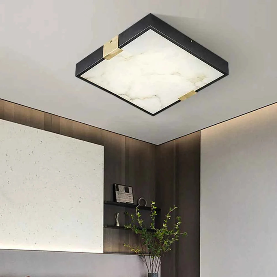White ceiling light - side angle view