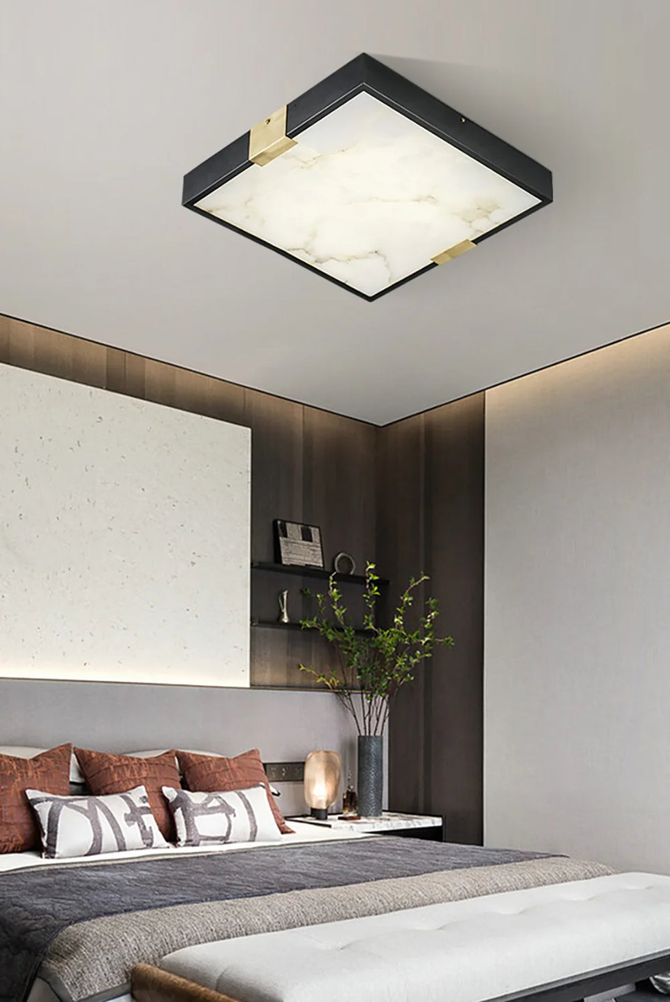 White ceiling light - close-up detail