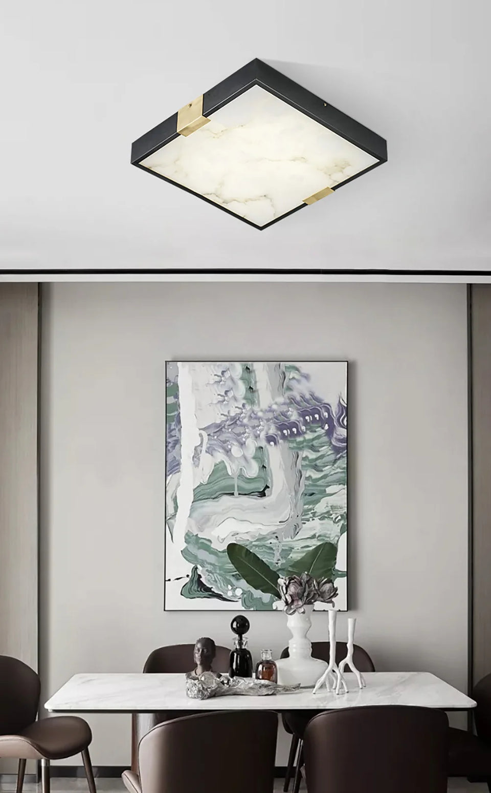 White ceiling light - top view
