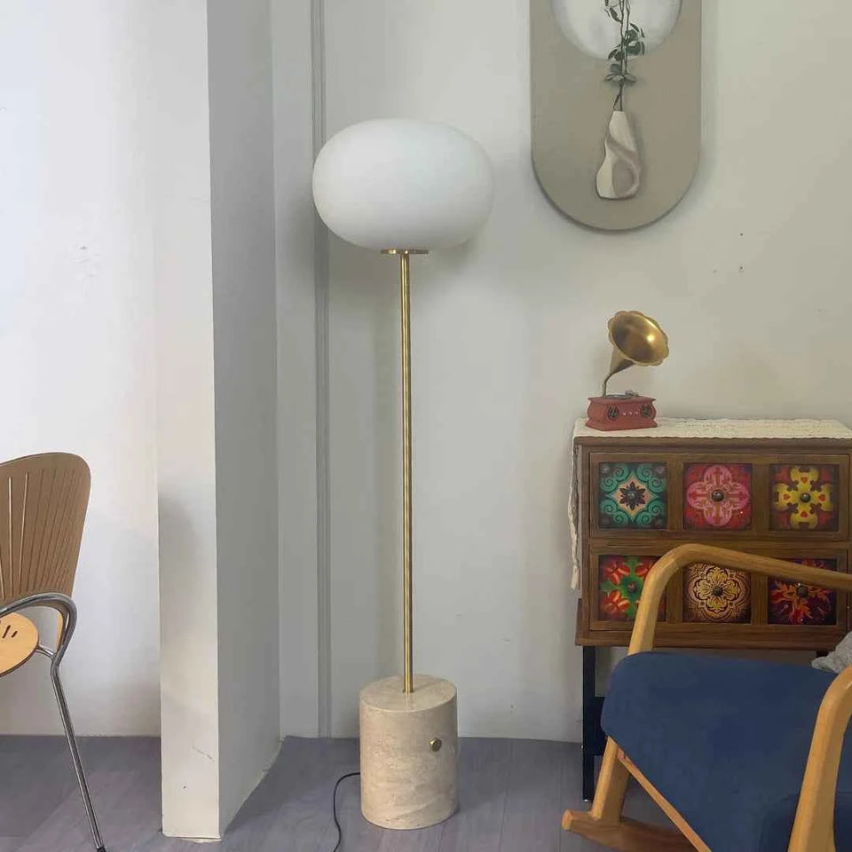 Glass Jwda Marble Floor Lamp