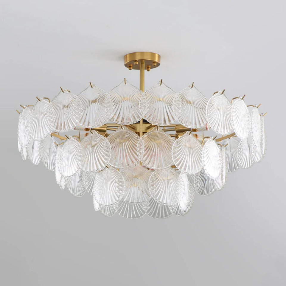 Luxury Shell Glass Chandelier