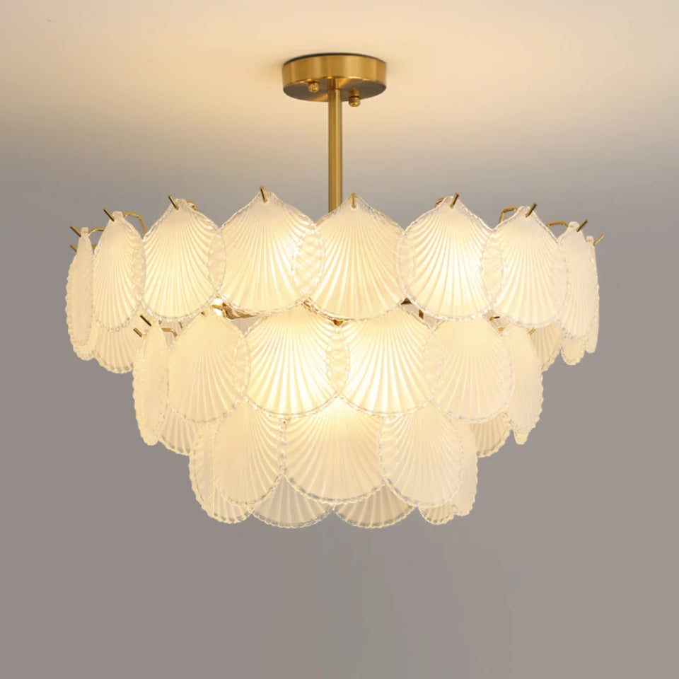 Luxury Shell Glass Chandelier