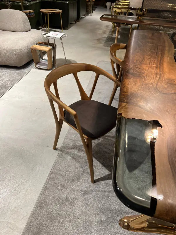 Luxury Premium Solid Walnut Chair - Italian Style