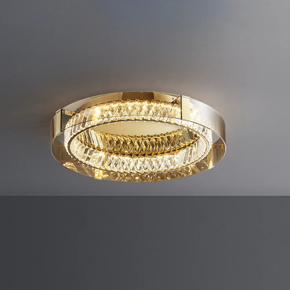 Plafonnier Glass Crystal Ceiling Light