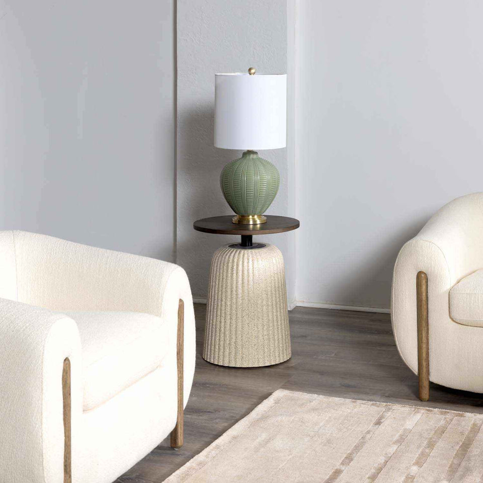McMurray Green Textured Table Lamp - Clearance