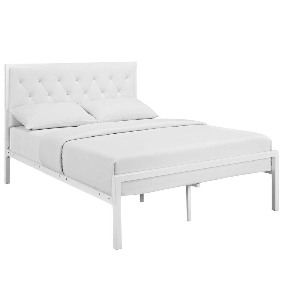 Mia Vinyl Bed by Modway