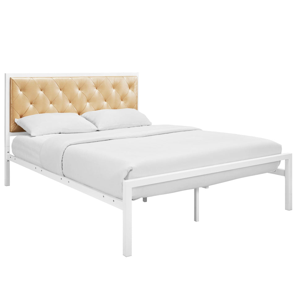 Mia Vinyl Bed by Modway