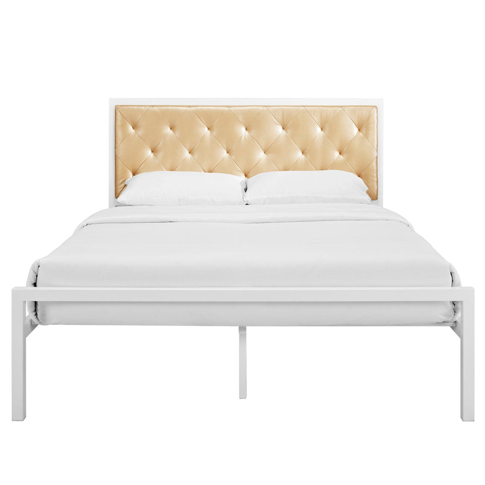 Mia Vinyl Bed by Modway