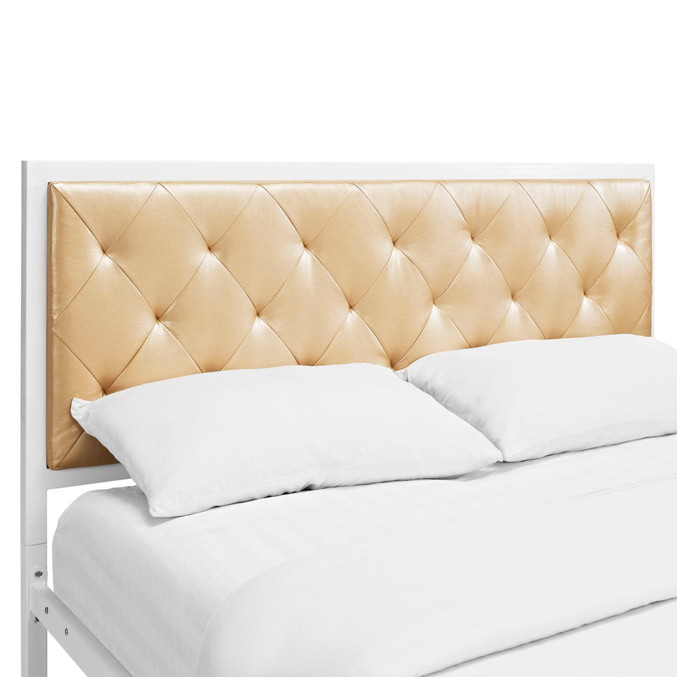 Mia Vinyl Bed by Modway