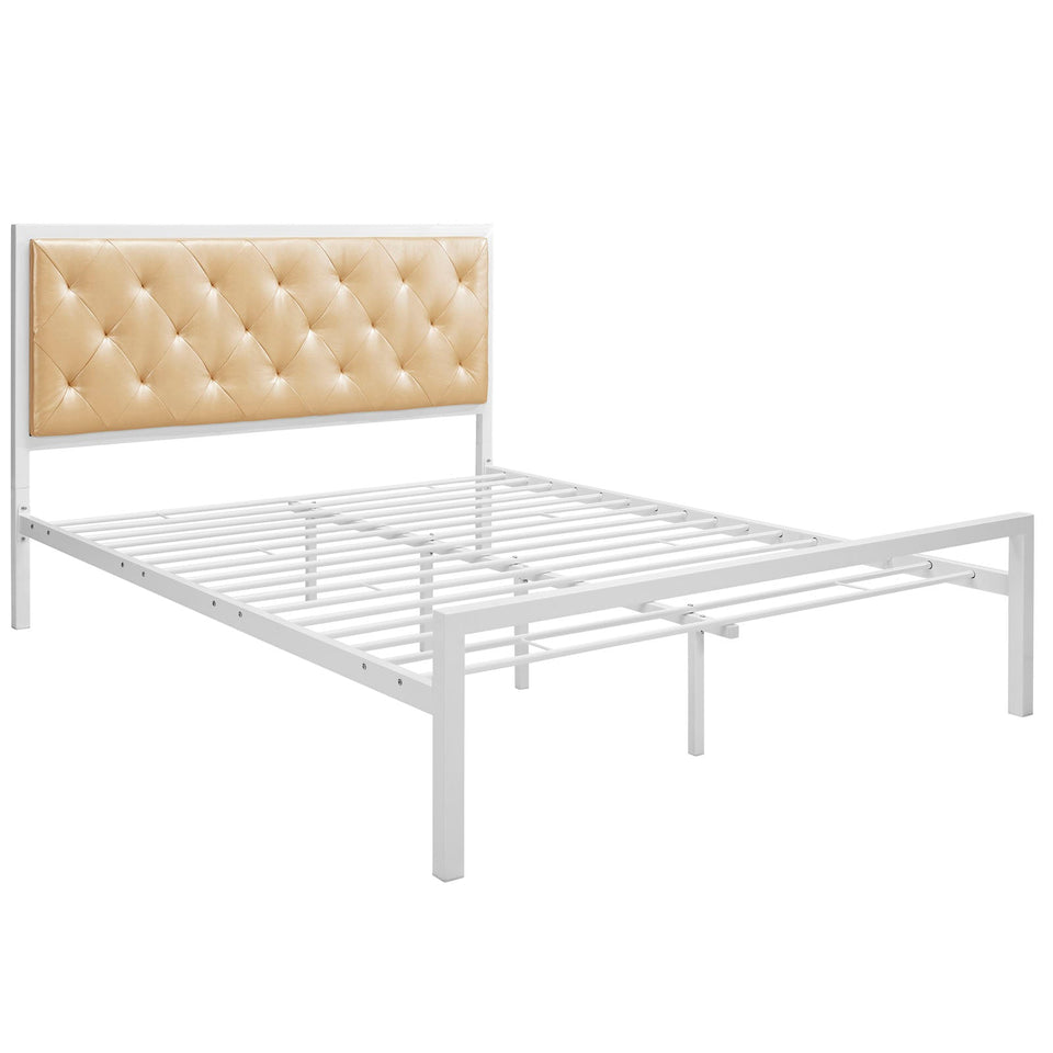 Mia Vinyl Bed by Modway