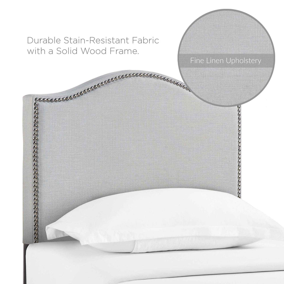 Curl Nailhead Upholstered Twin Headboard by Modway