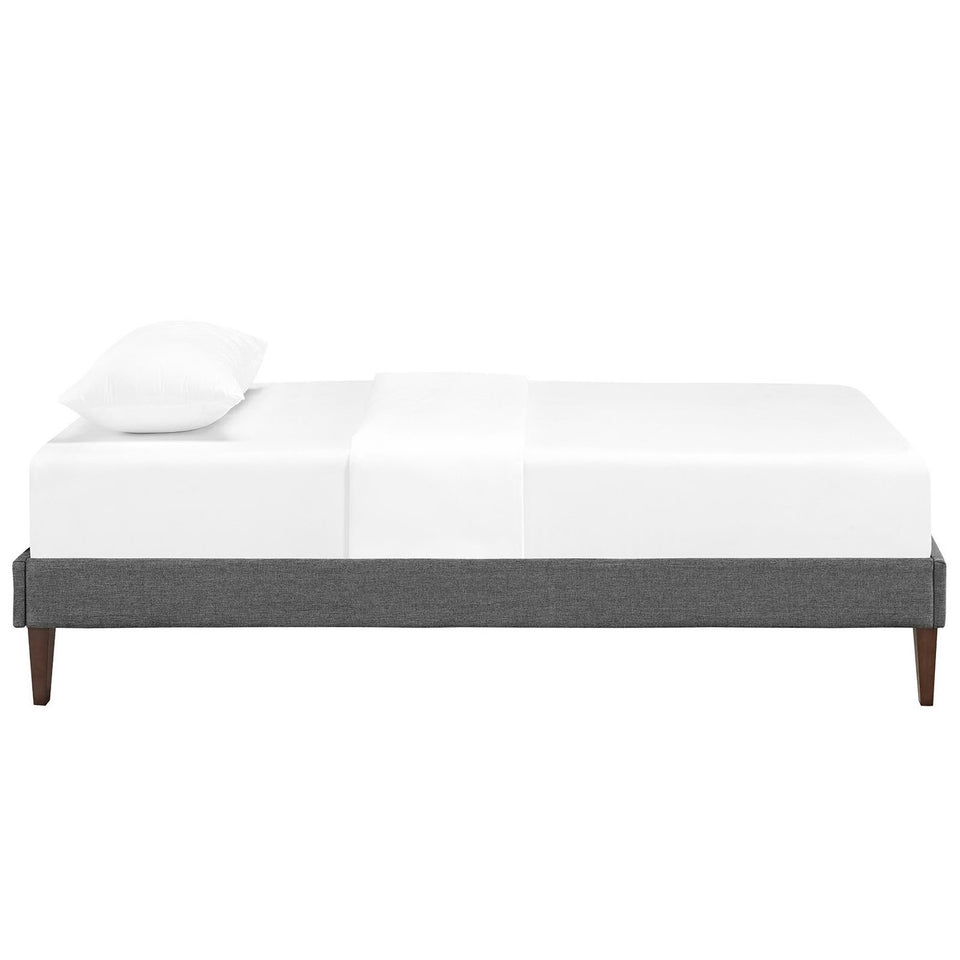 Sharon Fabric Twin Bed Frame with Squared Tapered Legs by Modway