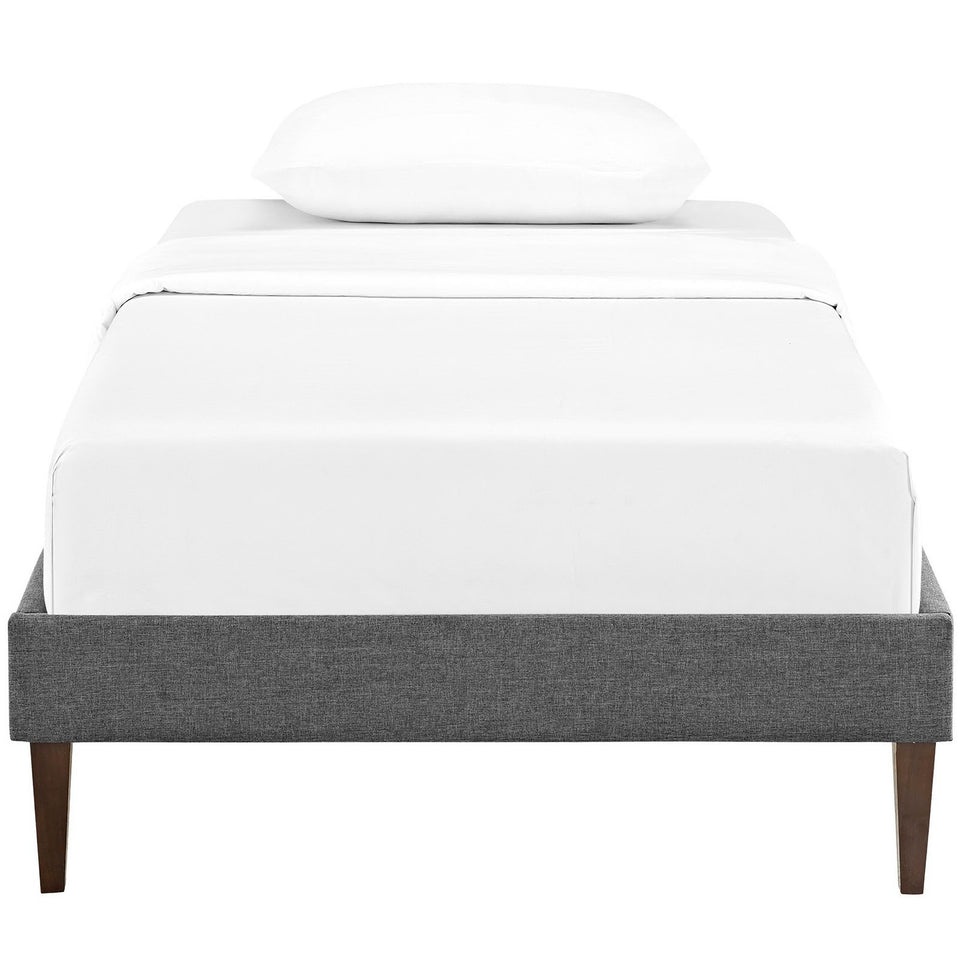 Sharon Fabric Twin Bed Frame with Squared Tapered Legs by Modway