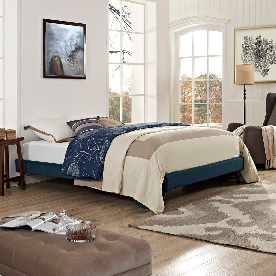 Helen Fabric Bed Frame with Round Splayed Legs by Modway