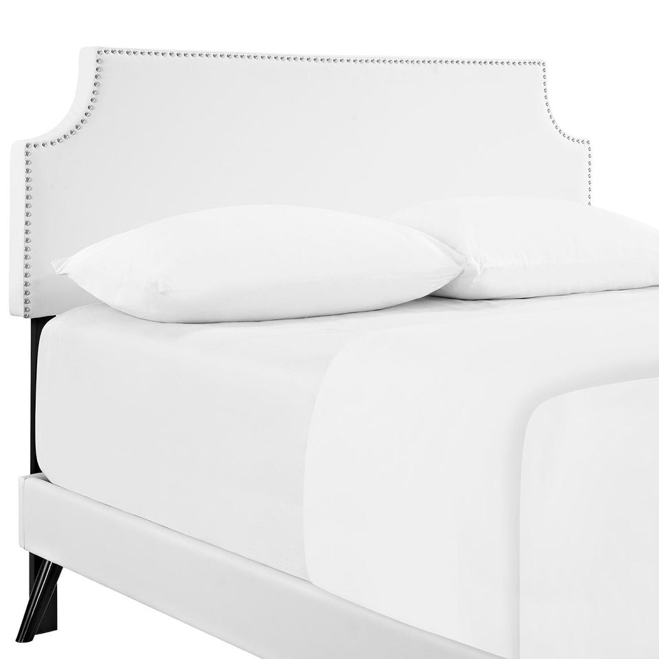 Laura Fabric Platform Bed with Round Splayed Legs by Modway