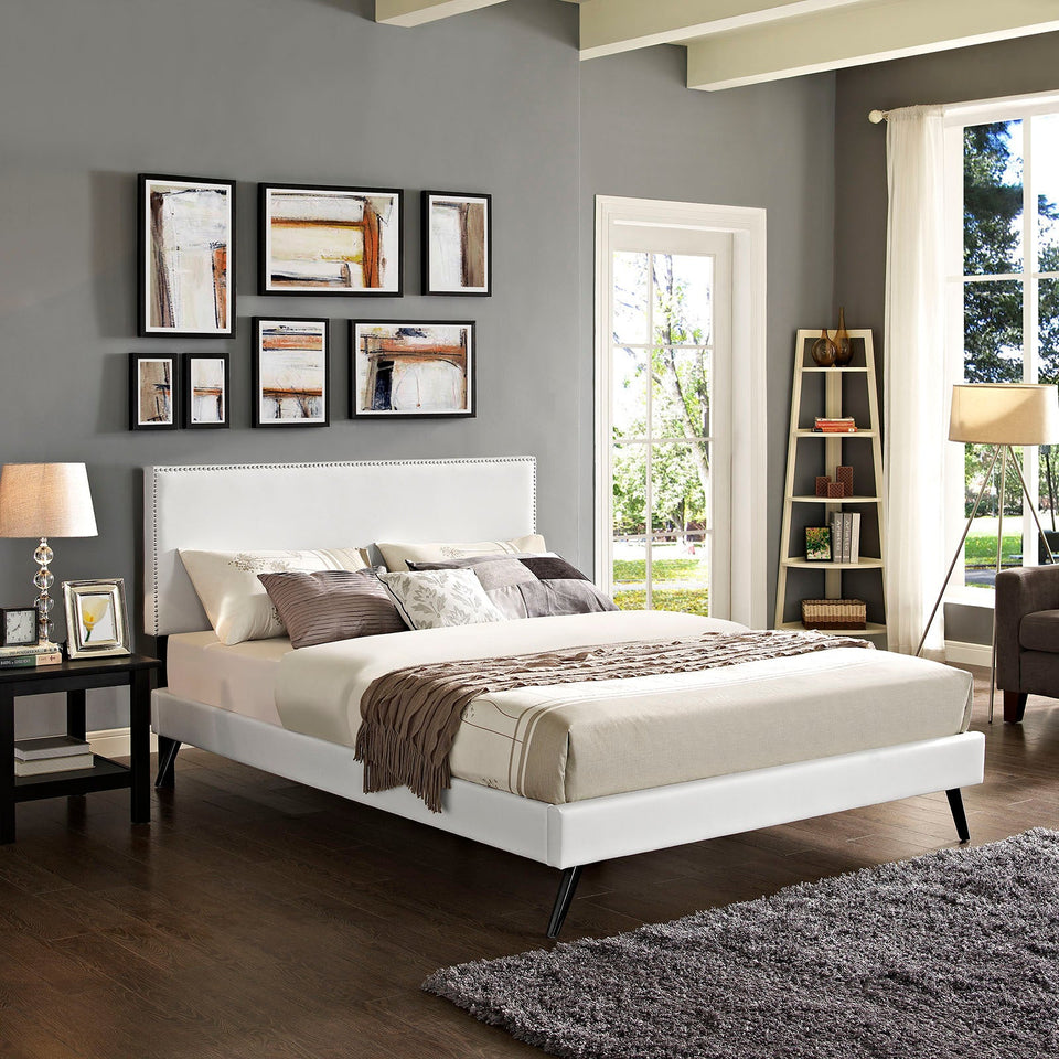Phoebe Platform Bed with Round Splayed Legs by Modway