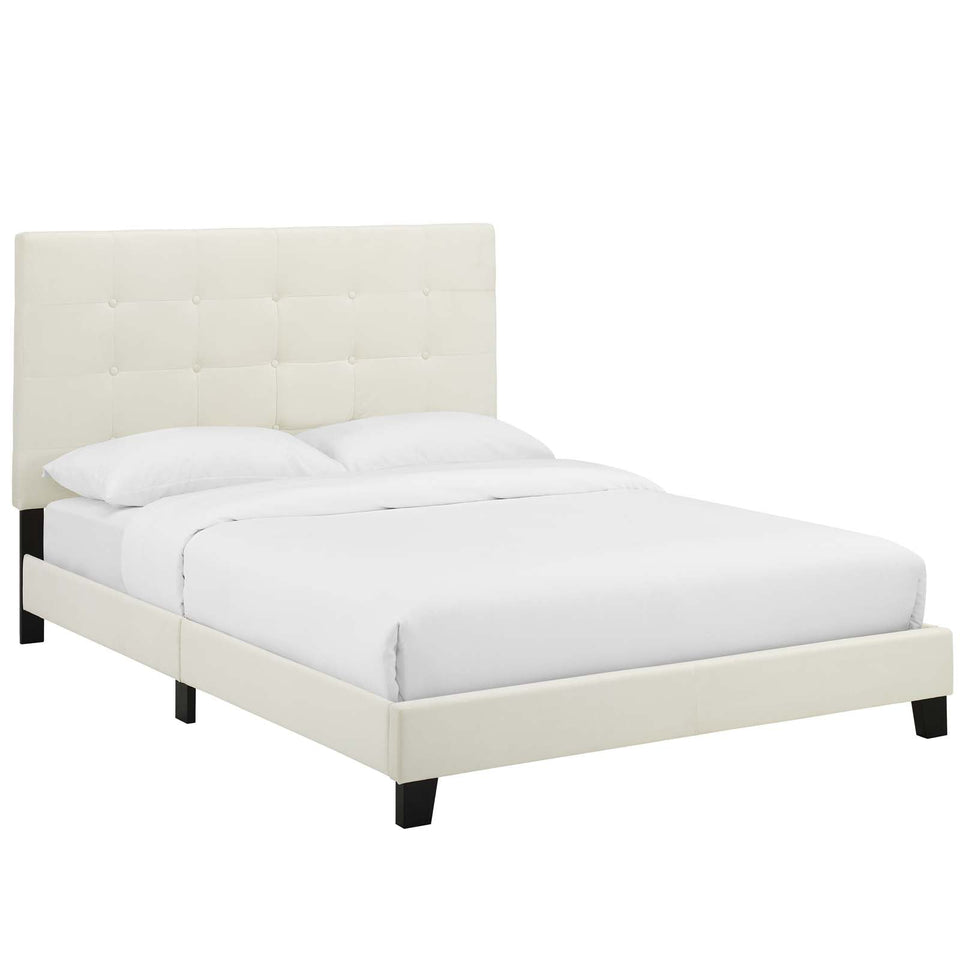 Melanie Tufted Button Upholstered Performance Velvet Platform Bed by Modway