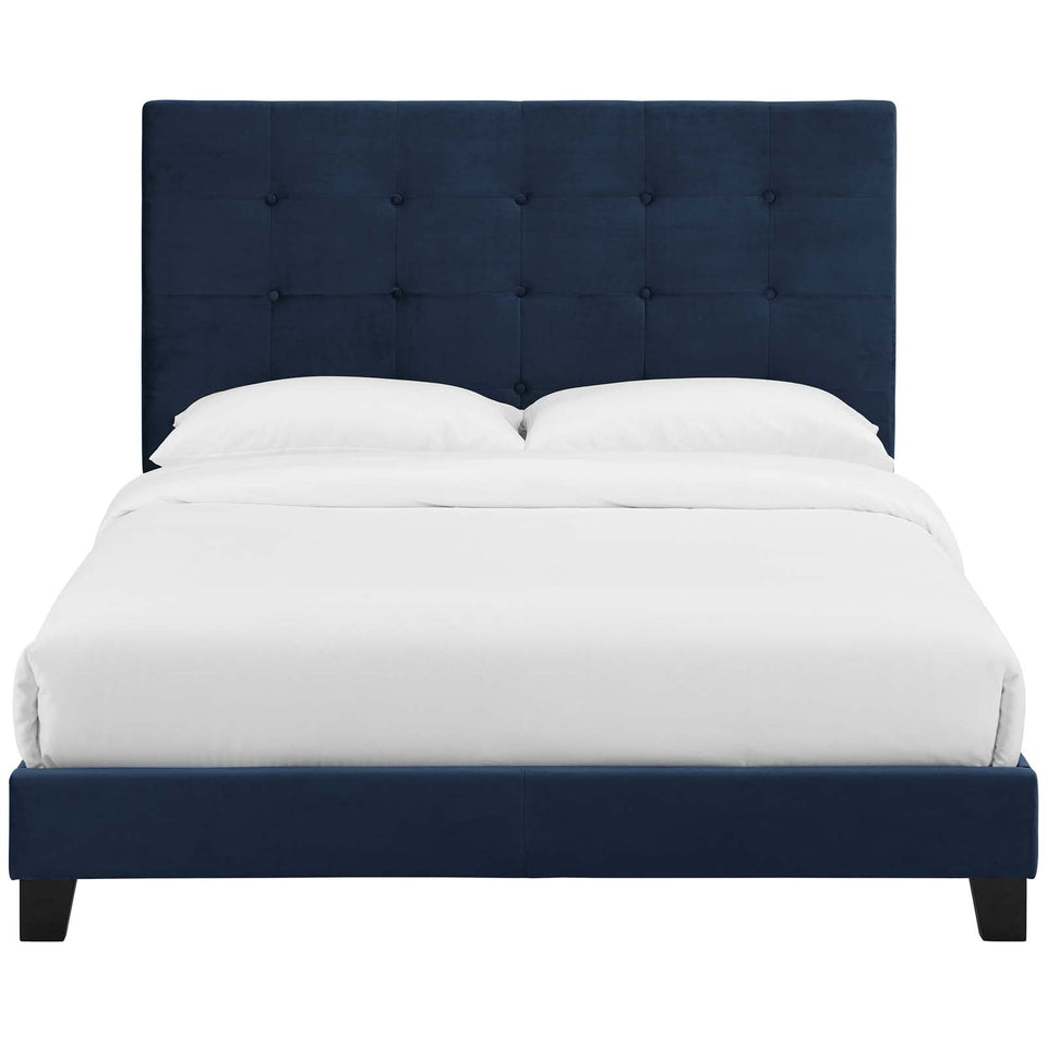 Melanie Tufted Button Upholstered Performance Velvet Platform Bed by Modway