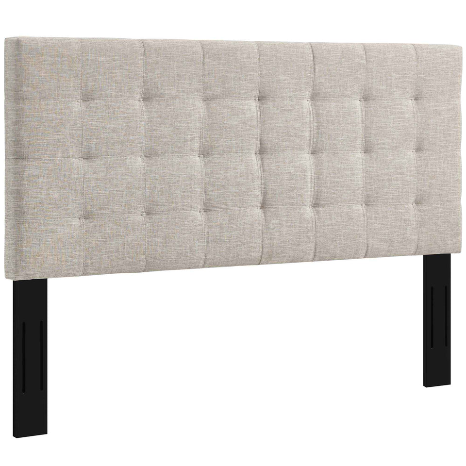 Paisley Tufted Upholstered Linen Fabric King and California King Headboard by Modway