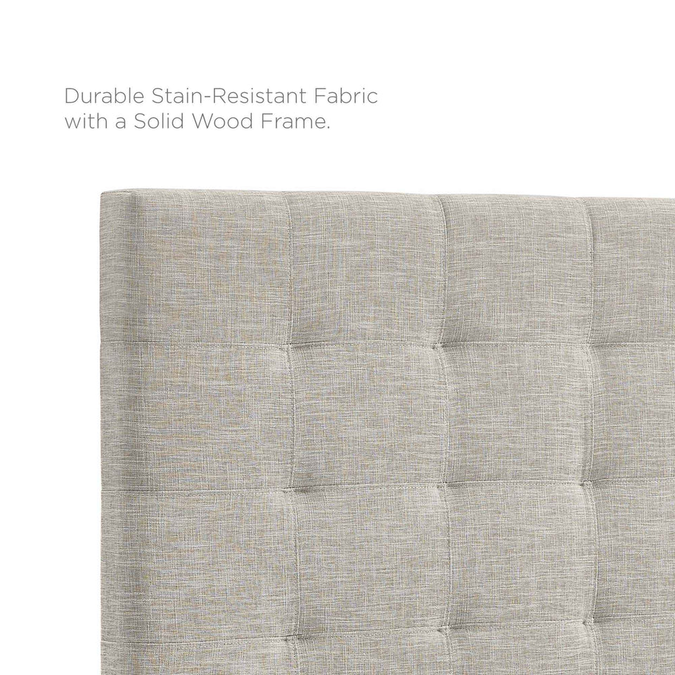 Paisley Tufted Upholstered Linen Fabric King and California King Headboard by Modway