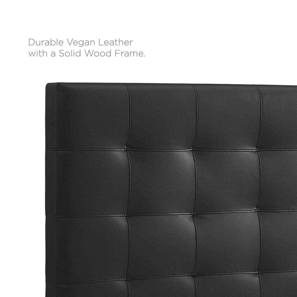 Paisley Tufted Upholstered Faux Leather King and California King Headboard by Modway