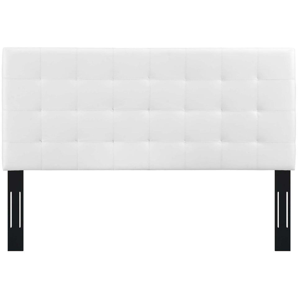 Paisley Tufted Upholstered Faux Leather King and California King Headboard by Modway