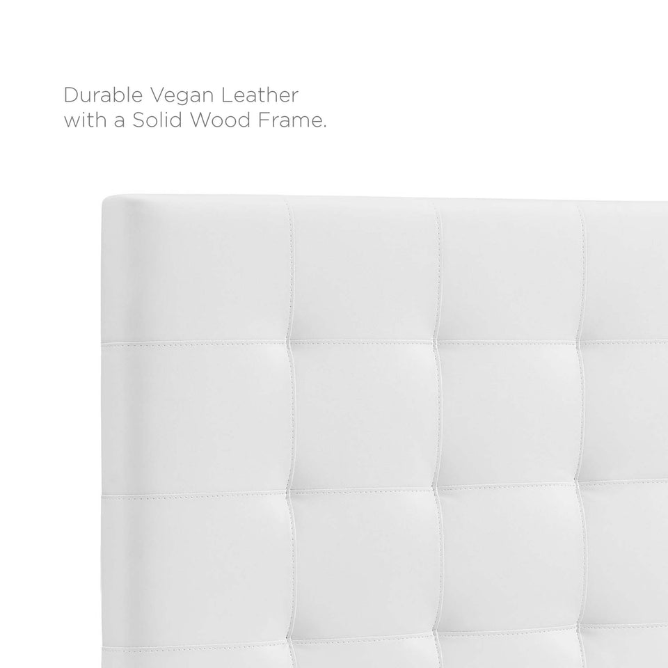 Paisley Tufted Upholstered Faux Leather King and California King Headboard by Modway