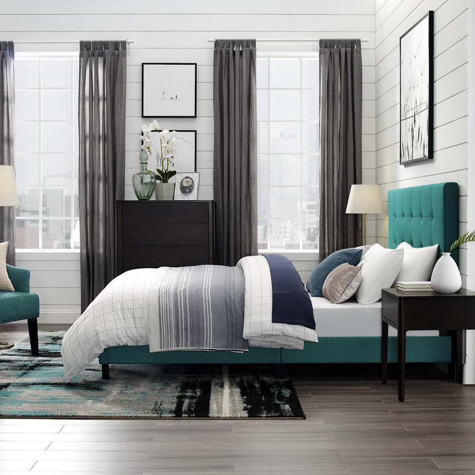 Melanie Tufted Button Upholstered Fabric Queen Platform Bed by Modway