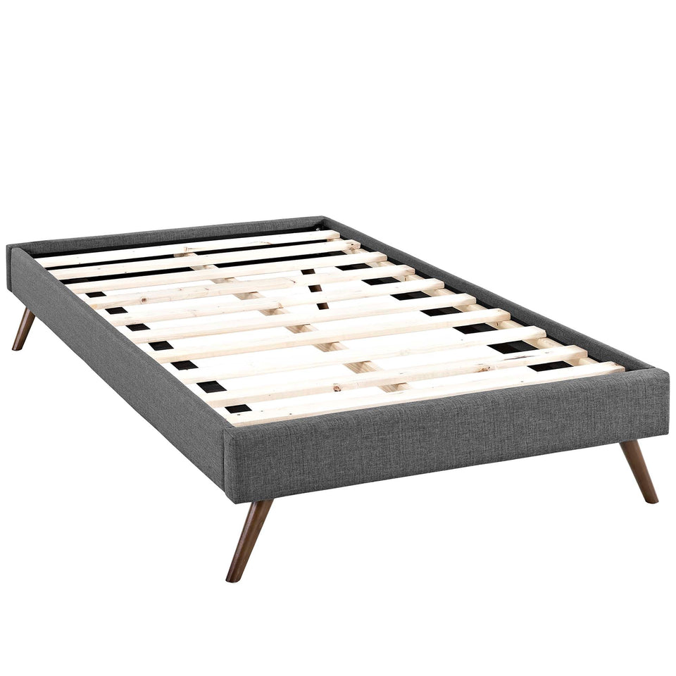 Loryn Fabric Bed Frame with Round Splayed Legs by Modway
