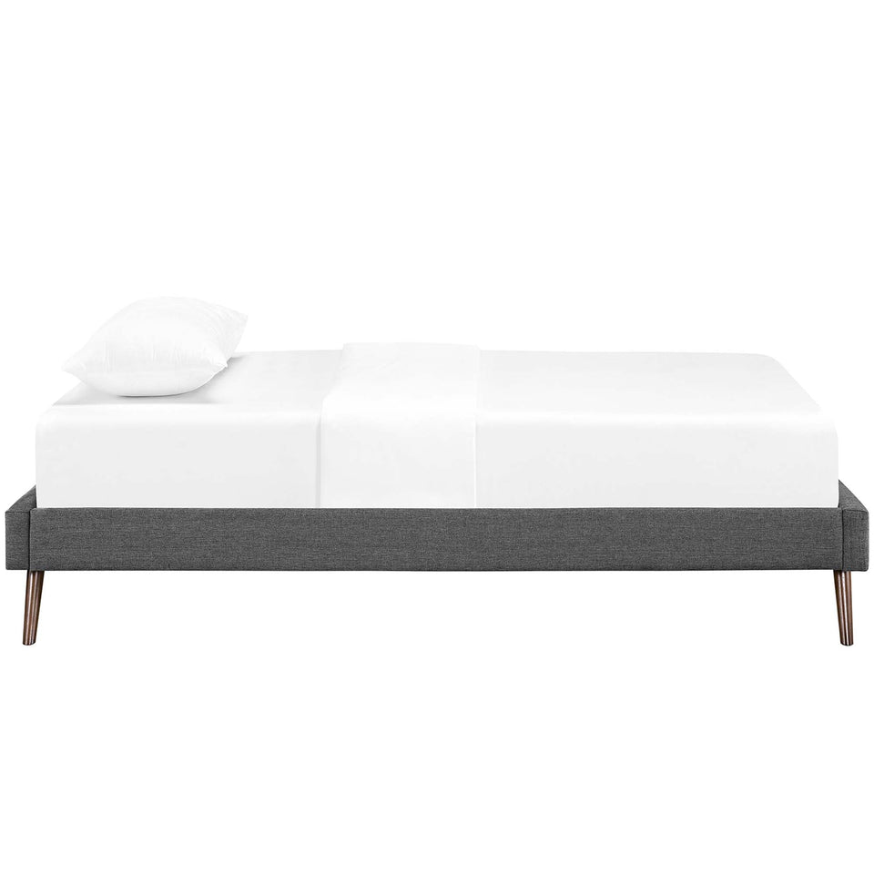 Loryn Fabric Bed Frame with Round Splayed Legs by Modway