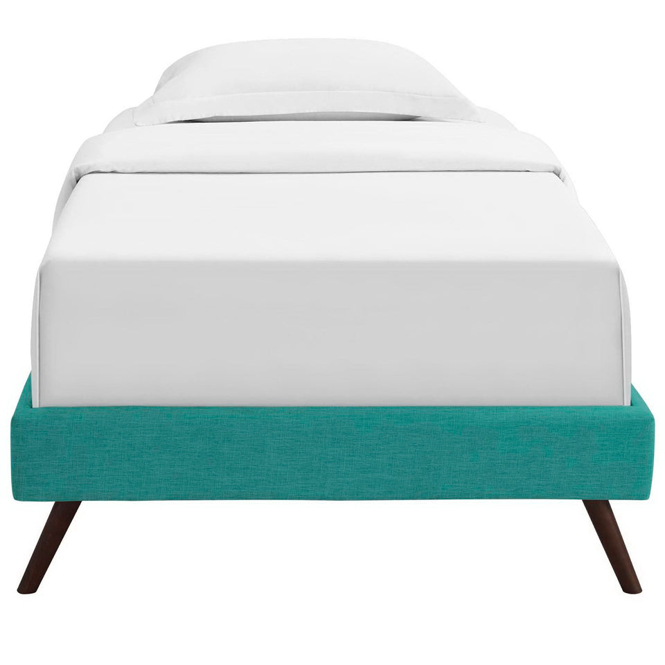 Loryn Fabric Bed Frame with Round Splayed Legs by Modway