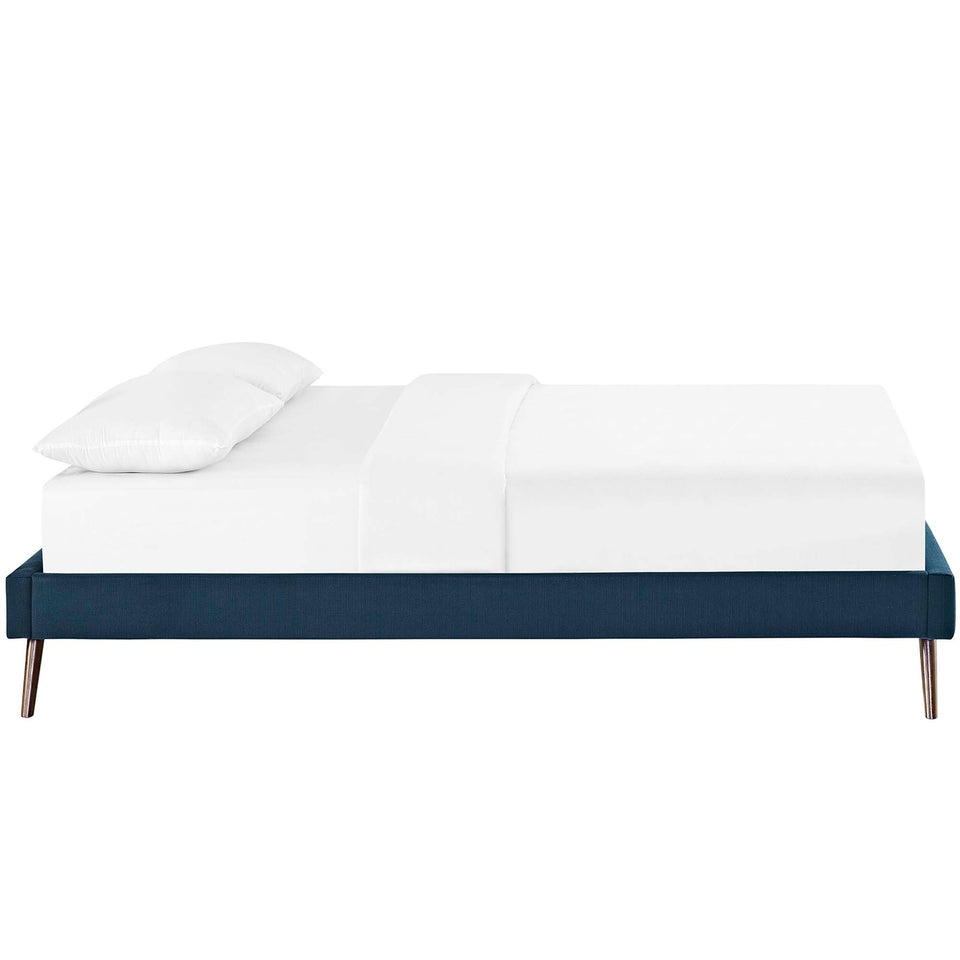Loryn Fabric Bed Frame with Round Splayed Legs by Modway