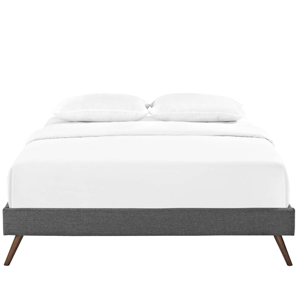 Loryn Fabric Bed Frame with Round Splayed Legs by Modway