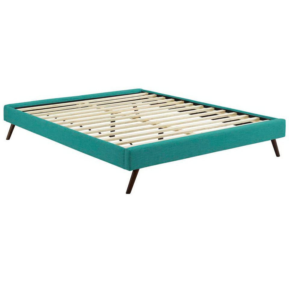 Loryn Fabric Bed Frame with Round Splayed Legs by Modway