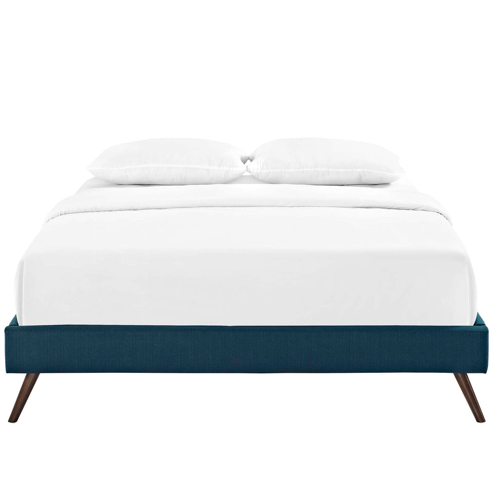 Loryn Fabric Bed Frame with Round Splayed Legs by Modway