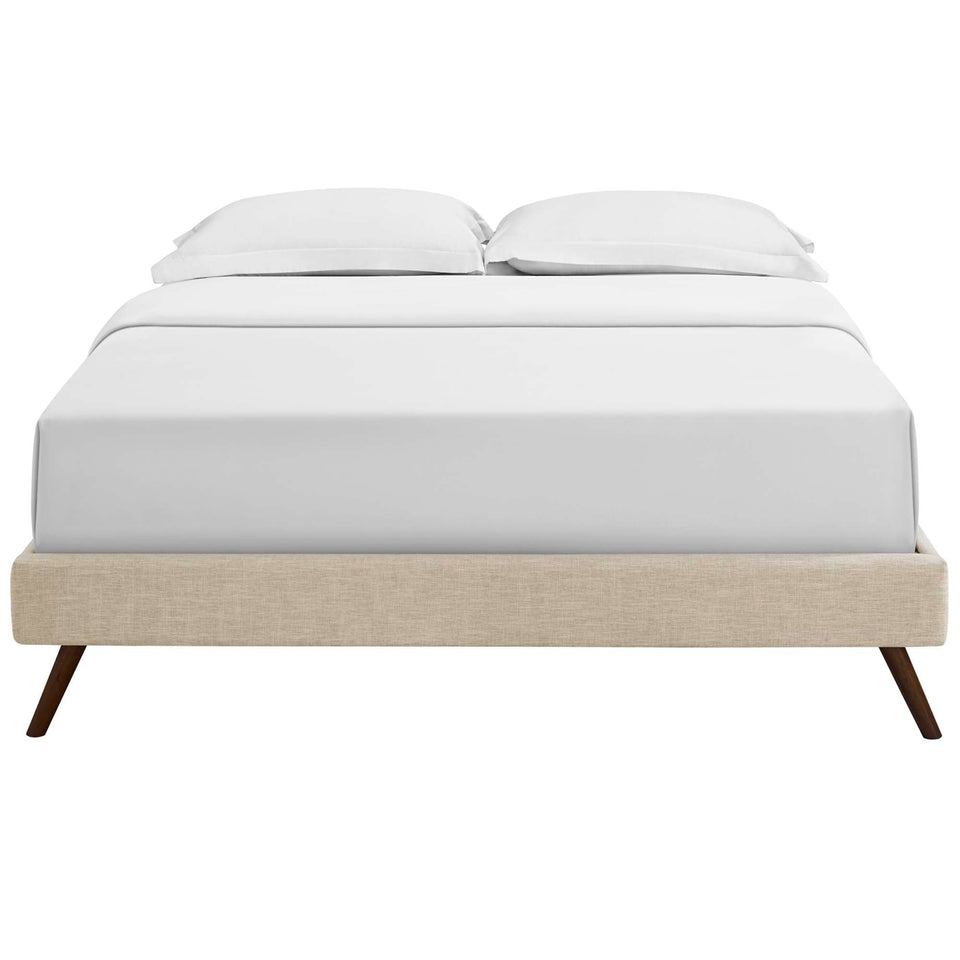 Loryn Fabric Bed Frame with Round Splayed Legs by Modway