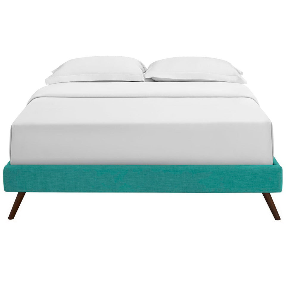 Loryn Fabric Bed Frame with Round Splayed Legs by Modway