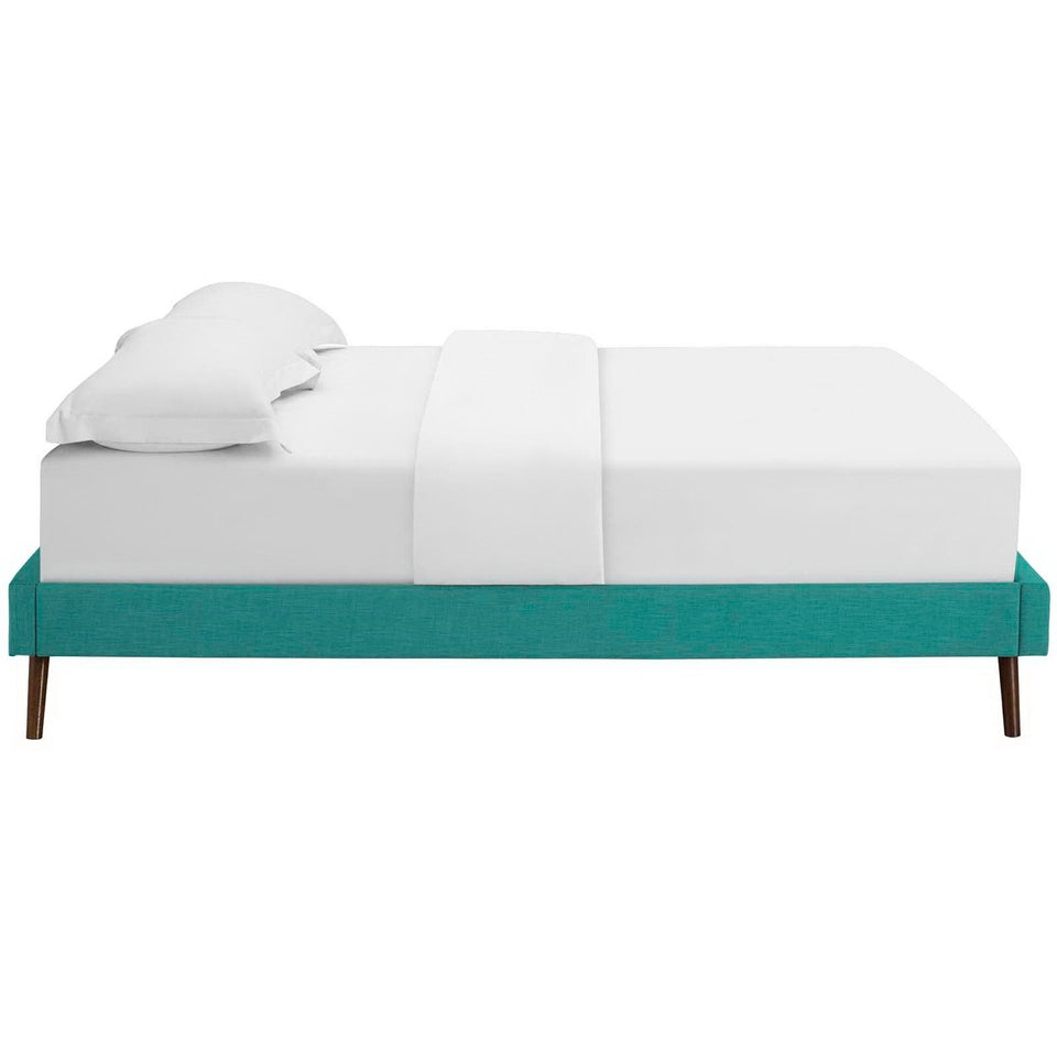 Loryn Fabric Bed Frame with Round Splayed Legs by Modway