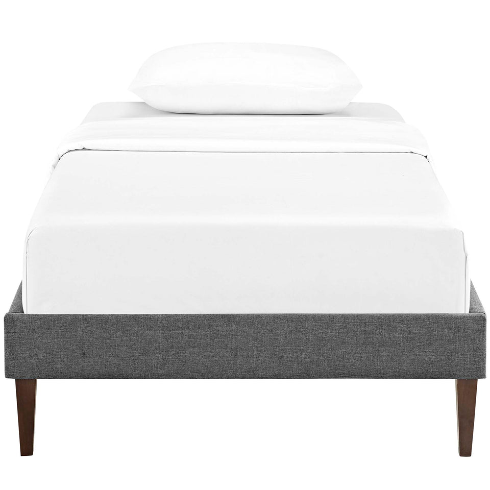 Tessie Fabric Twin Bed Frame with Squared Tapered Legs by Modway