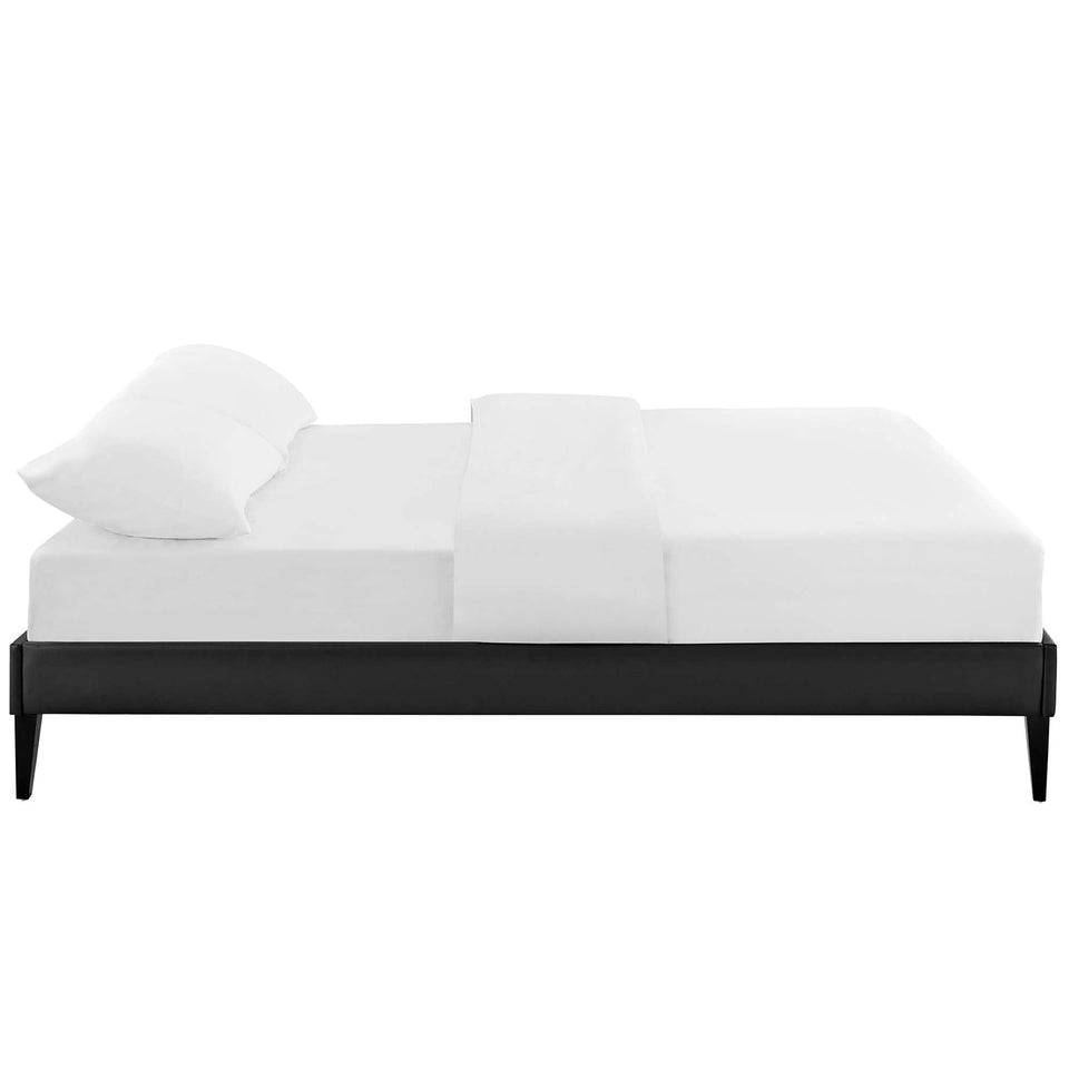 Tessie Vinyl Bed Frame with Squared Tapered Legs by Modway