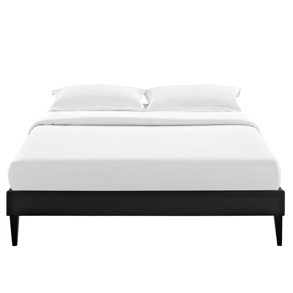 Tessie Vinyl Bed Frame with Squared Tapered Legs by Modway
