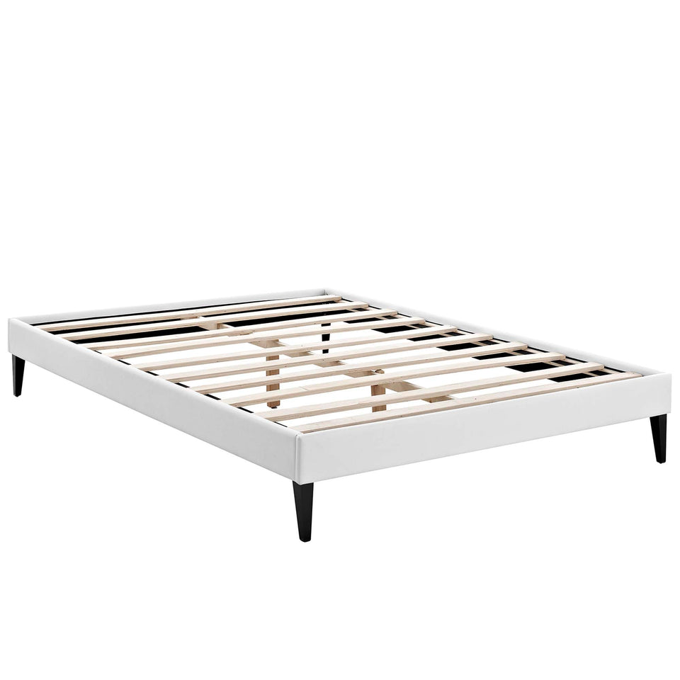 Tessie Vinyl Bed Frame with Squared Tapered Legs by Modway