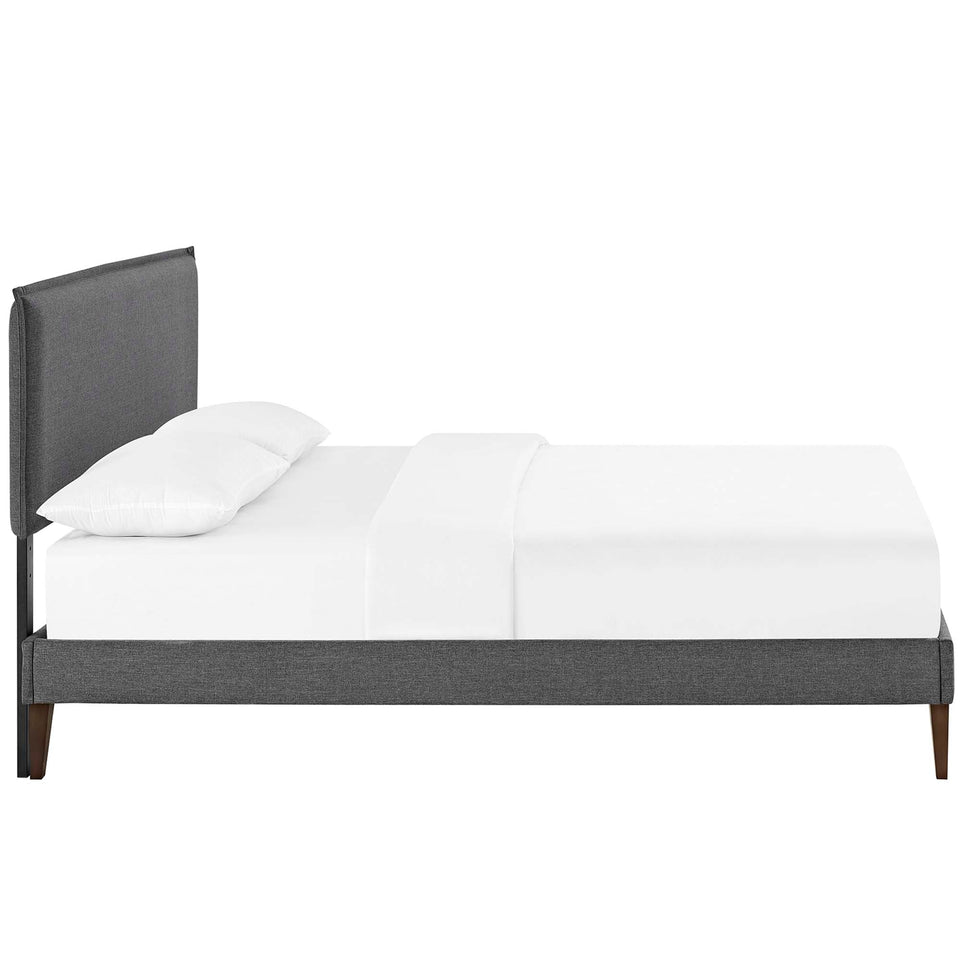 Amaris Fabric Platform Bed with Squared Tapered Legs by Modway