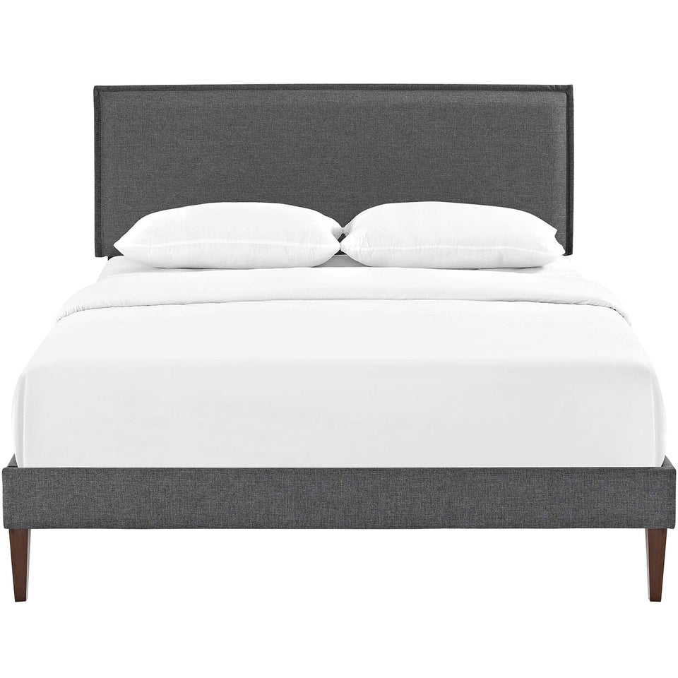 Amaris Fabric Platform Bed with Squared Tapered Legs by Modway