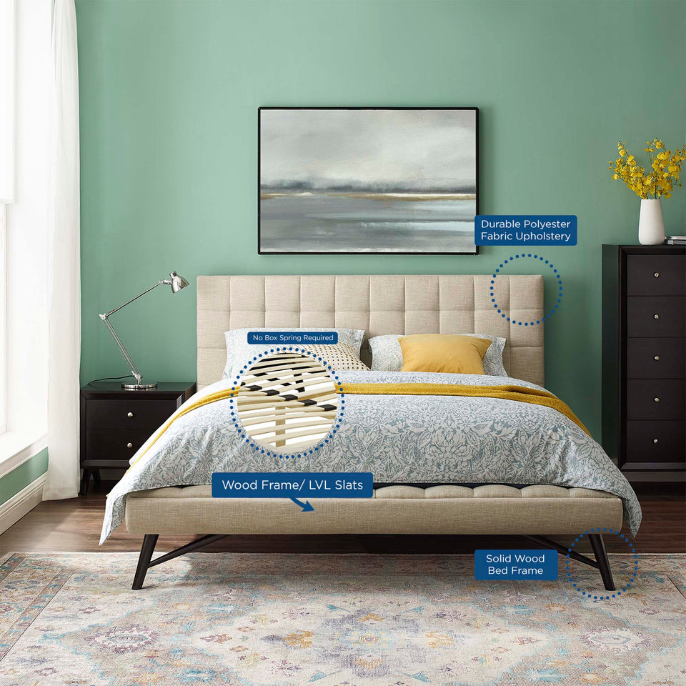 Julia Biscuit Tufted Performance Velvet Platform Bed by Modway