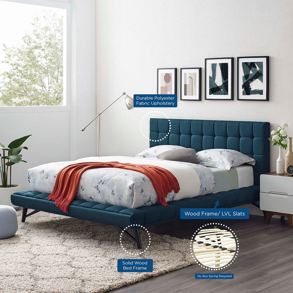 Julia Biscuit Tufted Performance Velvet Platform Bed by Modway