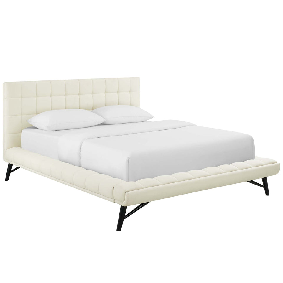 Julia Biscuit Tufted Performance Velvet Platform Bed by Modway