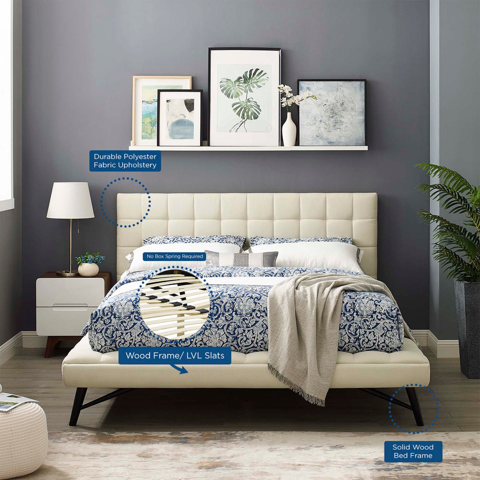 Julia Biscuit Tufted Performance Velvet Platform Bed by Modway