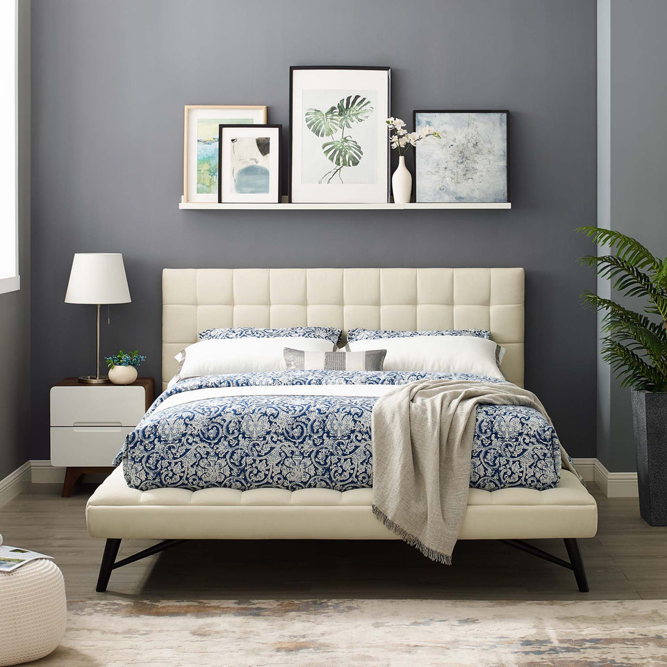 Julia Biscuit Tufted Performance Velvet Platform Bed by Modway